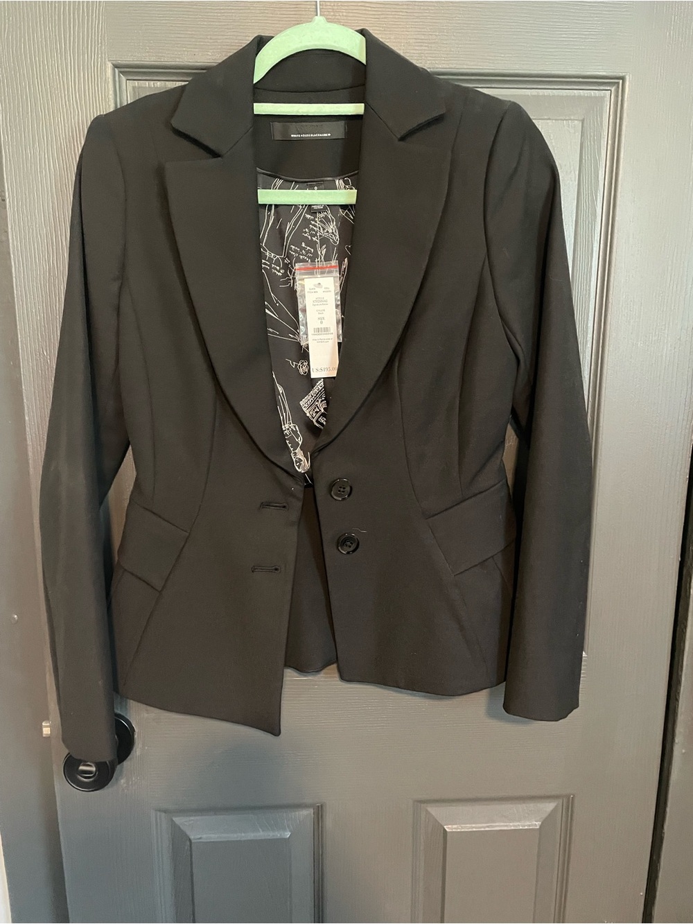 White House Black Market Black Women's Tailored Two-Button Blazer